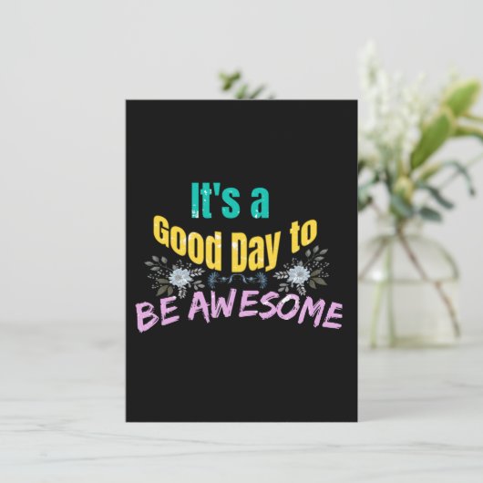 Het is een goede dag om Geweldige te zijn Informatiekaartje (Staand voorkant)