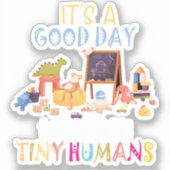 Het is een goede dag om het kleine Sierkussen van Sticker (Voorkant)