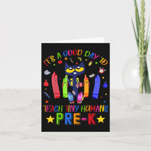 Het is een goede dag om kleine mensen pre-k katten kaart