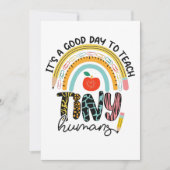 Het is een goede dag om kleine mensen te leren ken bedankkaart (Voorkant)