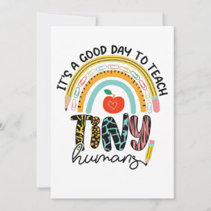 Het is een goede dag om kleine mensen te leren ken bedankkaart