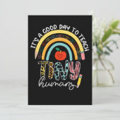 Het is een goede dag om kleine mensen te leren ken bedankkaart (Staand voorkant)