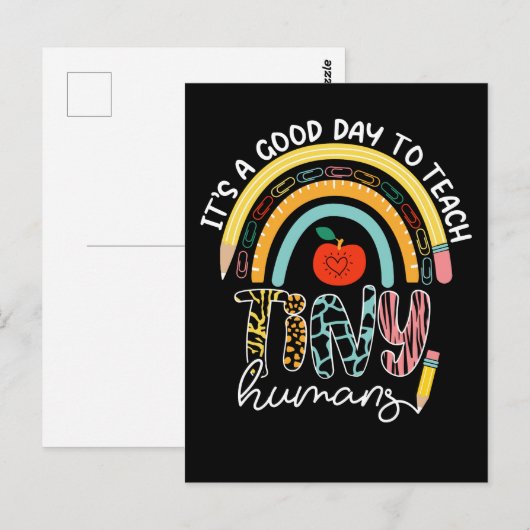 Het is een goede dag om kleine mensen te leren ken briefkaart (Voorkant / Achterkant)