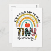 Het is een goede dag om kleine mensen te leren ken briefkaart (Voorkant / Achterkant)