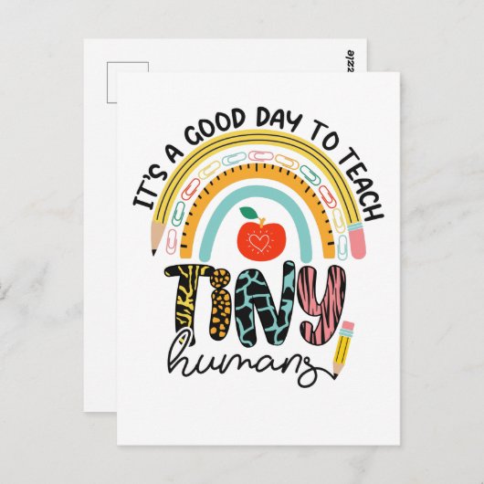 Het is een goede dag om kleine mensen te leren ken briefkaart (Voorkant / Achterkant)