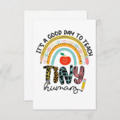 Het is een goede dag om kleine mensen te leren ken RSVP kaartje (Voorkant / Achterkant)