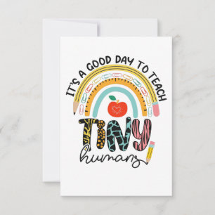 Het is een goede dag om kleine mensen te leren ken RSVP kaartje