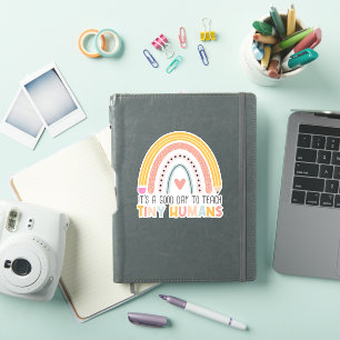 Het is een goede dag om kleine mensen te leren, le sticker