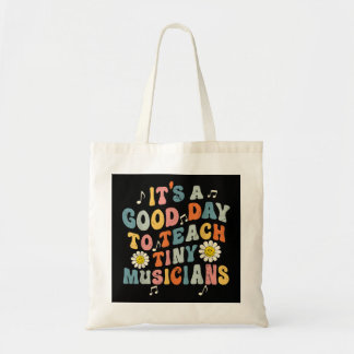 Het is een goede dag om kleine muzikanten te leren tote bag