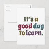 Het is een goede dag om leraar weer naar school te briefkaart (Voorkant / Achterkant)