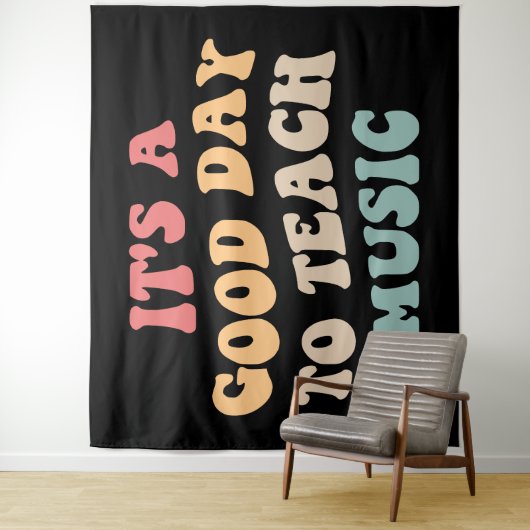 Het is een goede dag om muziek te leren II Wandkleed (In situ)