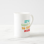 Het is een goede dag om muziek te leren porselein kop (Voorkant rechts)