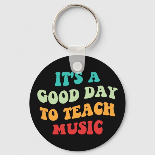 Het is een goede dag om muziek te leren sleutelhanger (Voorkant)