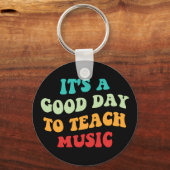 Het is een goede dag om muziek te leren sleutelhanger (Voorkant)