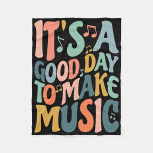 Het Is Een Goede Dag Om Muziek Te Maken Muzikant E Fleece Deken