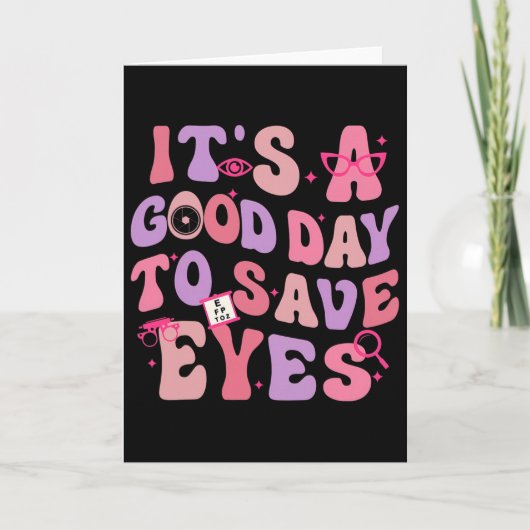 Het Is Een Goede Dag Om Ogen Te Redden Optometrist Kaart (Voorkant)