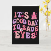 Het Is Een Goede Dag Om Ogen Te Redden Optometrist Kaart (Gele Bloem)