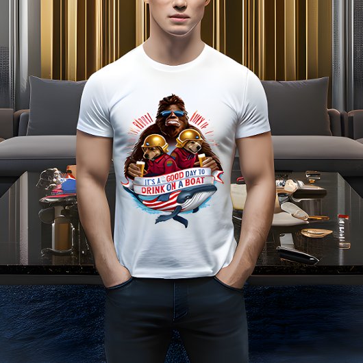 HET IS EEN GOEDE DAG OM OP EEN BOOT TE DRINKEN T-SHIRT