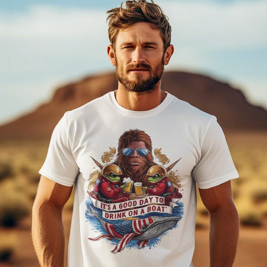 HET IS EEN GOEDE DAG OM OP EEN BOOT TE DRINKEN T-SHIRT