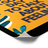 Het is een goede dag om over gevoelens te praten poster (Hoek)