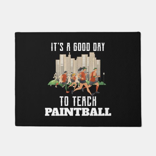 Het Is Een Goede Dag Om Paintball Te Leren Deurmat (Voorkant)
