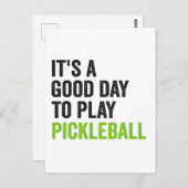 Het is een goede dag om pickleball dinking sport t briefkaart (Voorkant / Achterkant)