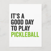 Het is een goede dag om pickleball dinking sport t briefkaart (Voorkant)