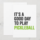 Het is een goede dag om pickleball dinking sport t kaart (Voorkant / Achterkant)