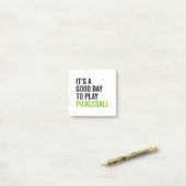 Het is een goede dag om pickleball dinking sport t post-it® notes (Op bureau)