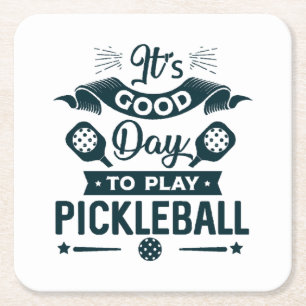 Het is een goede dag om Pickleball te spelen Kartonnen Onderzetters