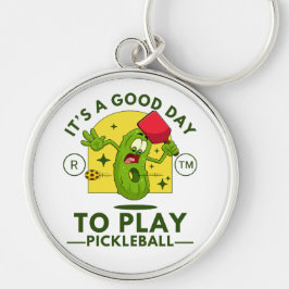 Het is een goede dag om pickleball te spelen sleutelhanger