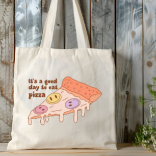 Het is een goede dag om pizza te eten - Fun Design Tote Bag