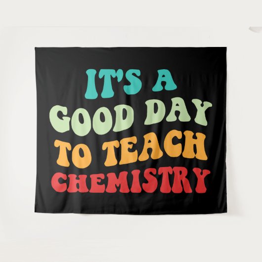 Het is een goede dag om scheikunde te leren wandkleed (Voorkant (horizontaal))