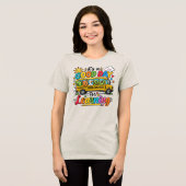 Het Is Een Goede Dag Om Schoolbuskinderen Te Leren Tri-Blend Shirt (Voorkant volledig)