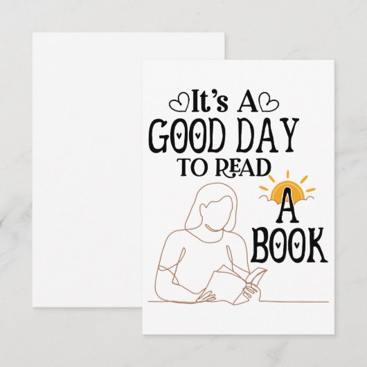 Het is een goede dag om Shirt te lezen, boekenacht Bedankkaart (Voorkant / Achterkant)
