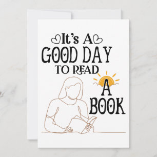 Het is een goede dag om Shirt te lezen, boekenacht Feestdagenkaart