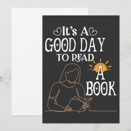 Het is een goede dag om Shirt te lezen, boekenacht Feestdagenkaart (Voorkant / Achterkant)