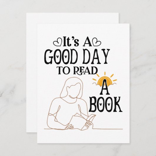 Het is een goede dag om Shirt te lezen, boekenacht Feestdagenkaart (Voorkant / Achterkant)