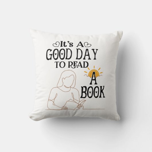 Het is een goede dag om Shirt te lezen, boekenacht Kussen (Voorkant)