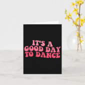 Het is een goede dag om te dansen groovy danser gr kaart (Gele Bloem)