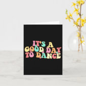 Het is een goede dag om te dansen groovy danser gr kaart (Gele Bloem)
