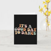 Het is een goede dag om te dansen groovy danser gr kaart (Gele Bloem)