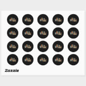 Het is een goede dag om te dansen groovy danser gr ronde sticker (Vel)