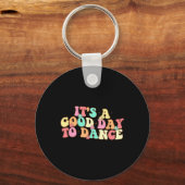 Het is een goede dag om te dansen groovy danser gr sleutelhanger (Voorkant)