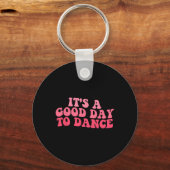 Het is een goede dag om te dansen groovy danser gr sleutelhanger (Voorkant)