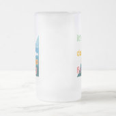 Het is een goede dag om te gaan vissen matglas bierpul (Center)