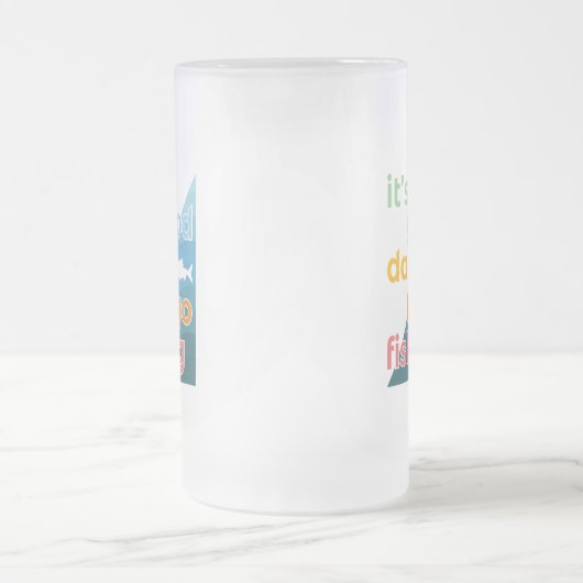 Het is een goede dag om te gaan vissen matglas bierpul (Center)