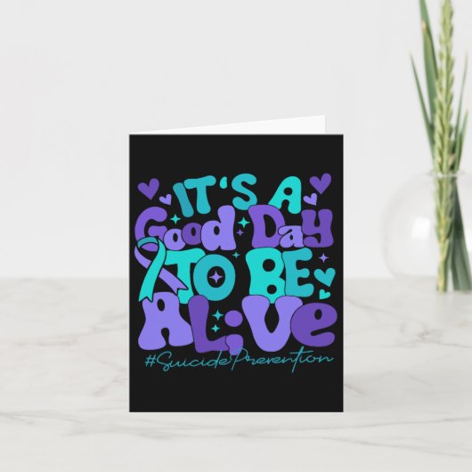Het is een goede dag om te leven suïcidepreventie kaart (Voorkant)
