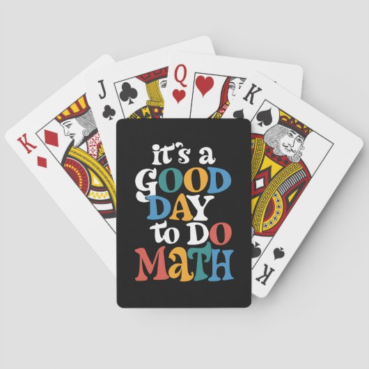 Het is een goede dag om wiskunde te doen Leraar In Pokerkaarten (Achterkant)