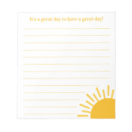 Het is een goede dag-positiviteitsprijs om Lijst t Notitieblok